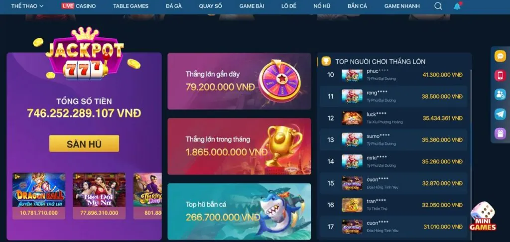 Máy slot và trò chơi casino tại SCV288 nhà cái
